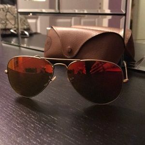 Ray Ban red aviator sunglasses